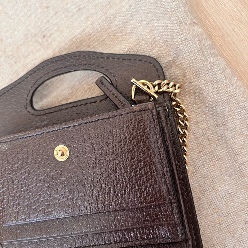 超罕有 絕版 Gucci Bananya print 可愛貓咪 斜背錢包-11