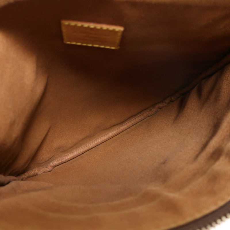 LOUIS VUITTON Monogram Pochette Bosphore金扣肩背袋棕色-4