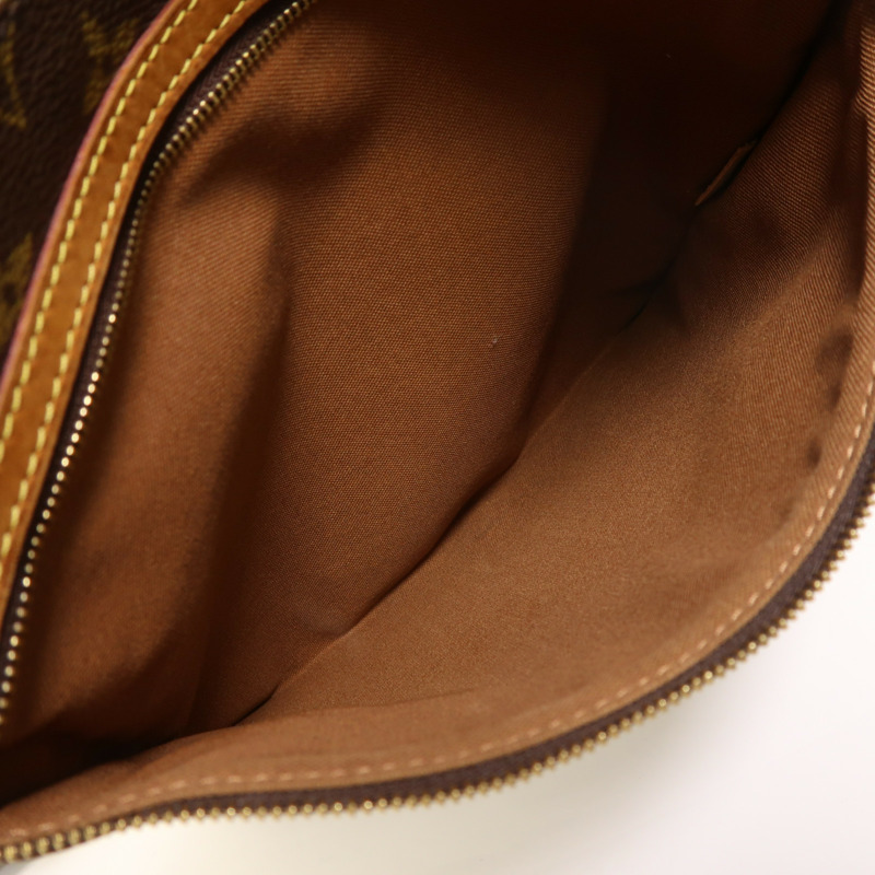 LOUIS VUITTON Monogram Pochette Bosphore金扣肩背袋棕色-5