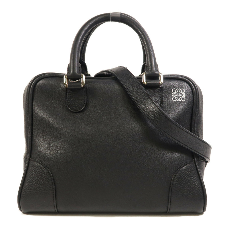 LOEWE 牛皮皮革Amazona 75銀扣手挽肩背兩用袋-0