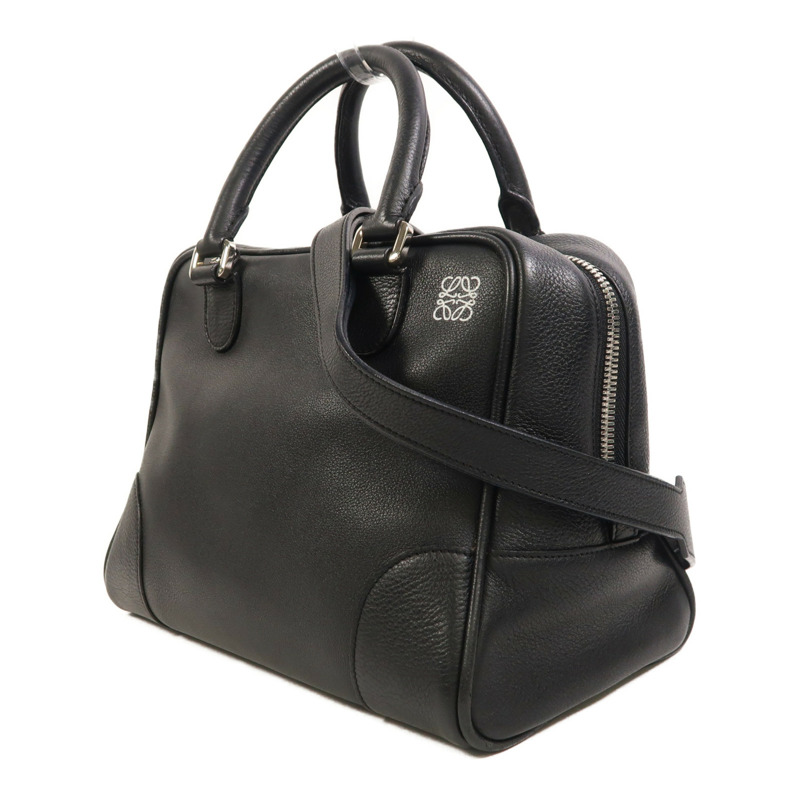 LOEWE 牛皮皮革Amazona 75銀扣手挽肩背兩用袋-2