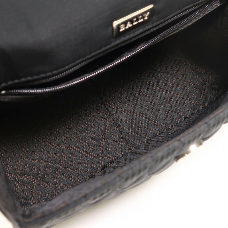 BALLY 尼龍/牛皮皮革Hand Bag銀扣手挽袋-4