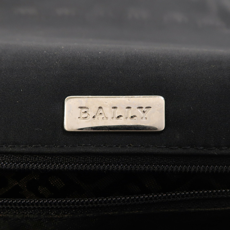 BALLY 尼龍/牛皮皮革Hand Bag銀扣手挽袋-5