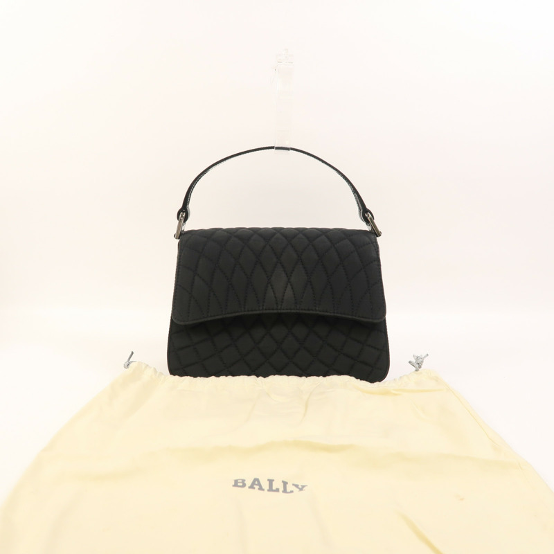 BALLY 尼龍/牛皮皮革Hand Bag銀扣手挽袋-8