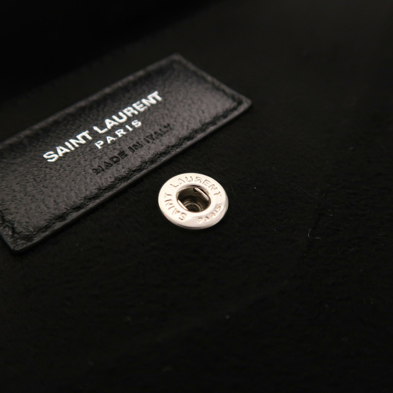 SAINT LAURENT 羊皮皮革Teddy Bucket銀扣肩背袋-16