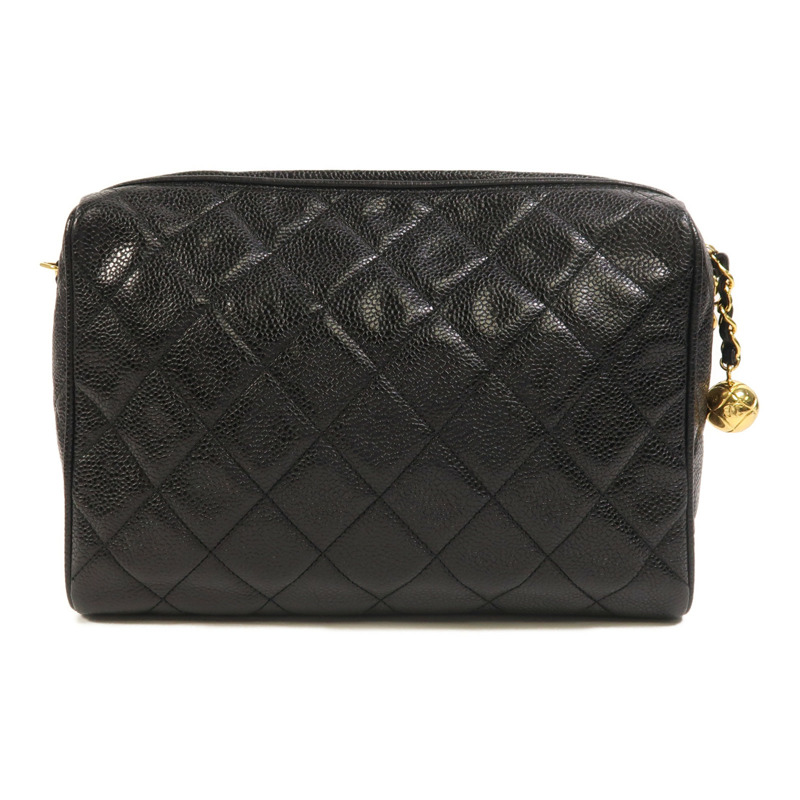 CHANEL 牛皮皮革Chain Shoulder金扣鏈帶肩背袋-1