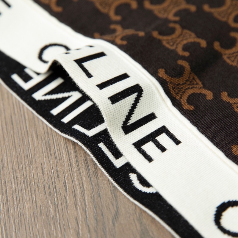 ❤️ CELINE 滿印LOGO 時尚短款上衣-6