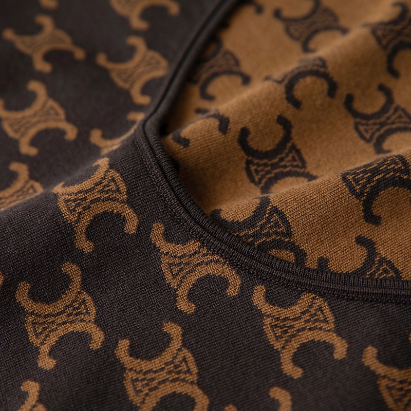 ❤️ CELINE 滿印LOGO 時尚短款上衣-7