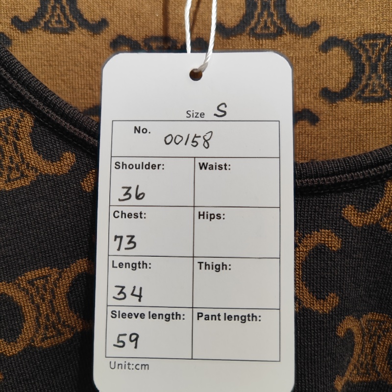 ❤️ CELINE 滿印LOGO 時尚短款上衣-9