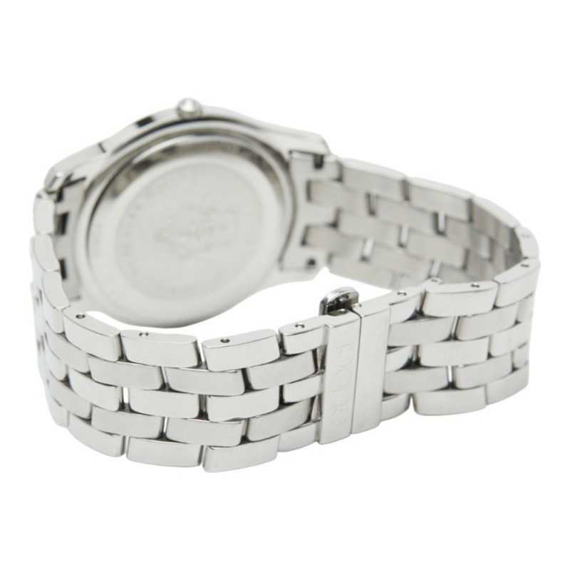 Gucci 男士腕錶，5500公尺防水，瑞士石英機芯，黑色錶盤，不鏽鋼錶殼-4