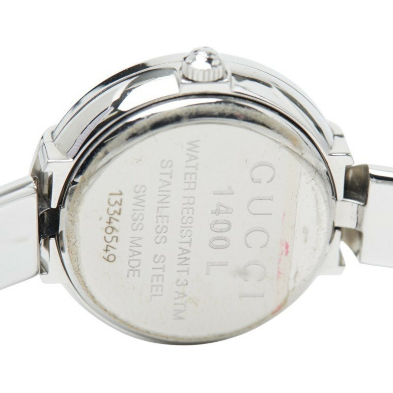Gucci 1400L 瑞士石英腕錶，銀色錶盤，不鏽鋼錶殼，女款-5