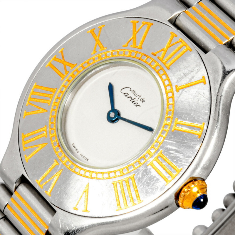 卡地亞 W10050F4 Vantianne Must 21 男款石英錶，象牙色錶盤-7