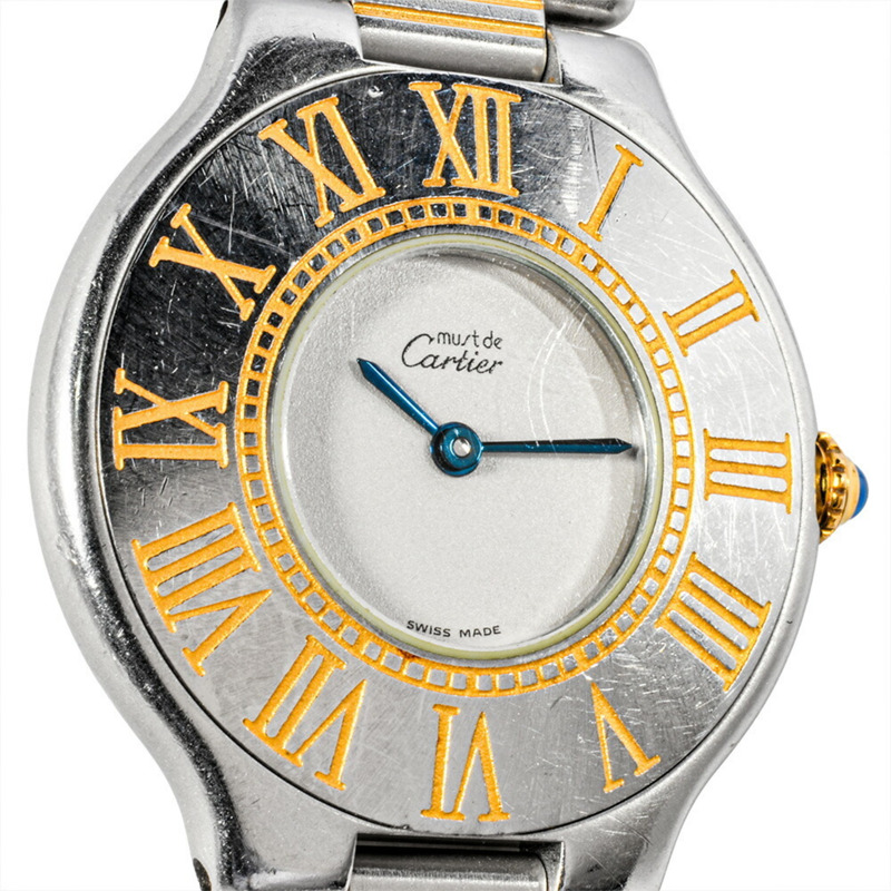 卡地亞 W10050F4 Vantianne Must 21 男款石英錶，象牙色錶盤-8