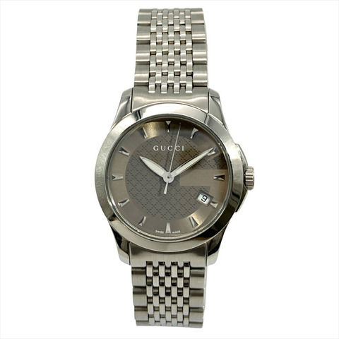 Gucci 126.5 G 女士永恆石英腕錶，金色錶盤