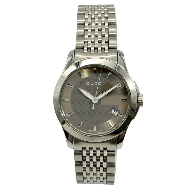 Gucci 126.5 G 女士永恆石英腕錶，金色錶盤-0