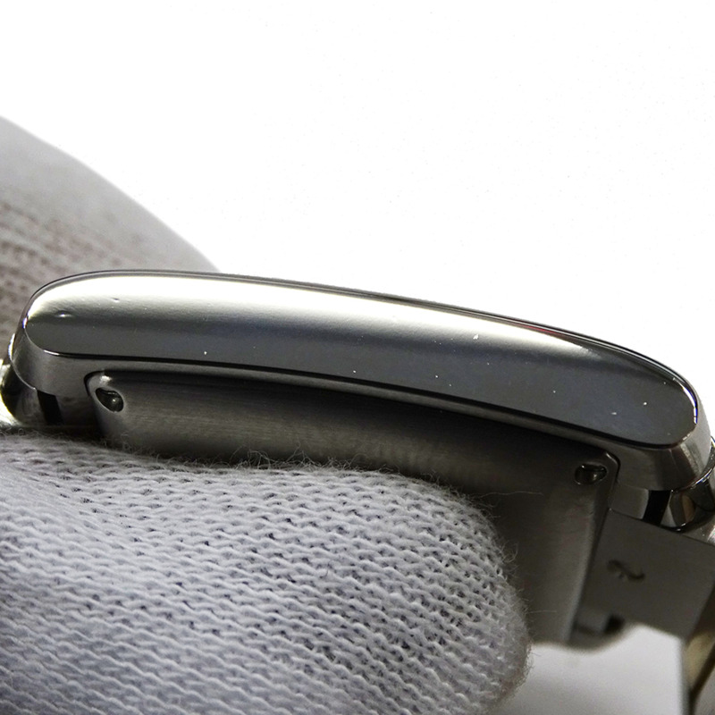 卡地亞 Tank Française 男士腕錶，LM，日期顯示，自動上鍊，不銹鋼，黃金，黃色 W51005Q4，組合款，已翻新拋光-11