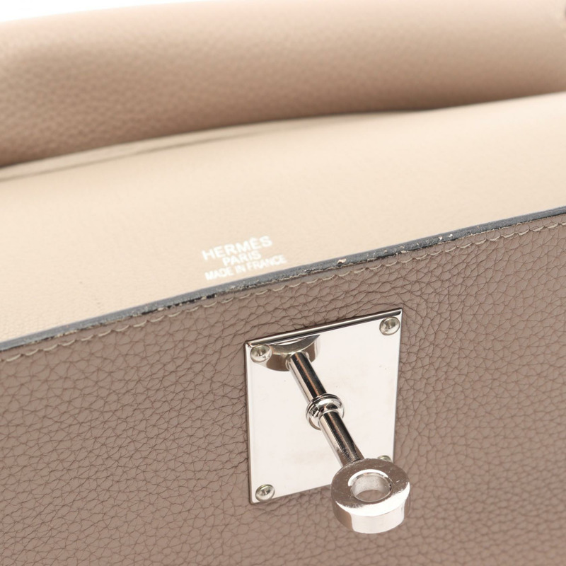 HERMES Jypsiere 34 肩斜背包 M Taurillon Clemence Gris 托特萊爾-6