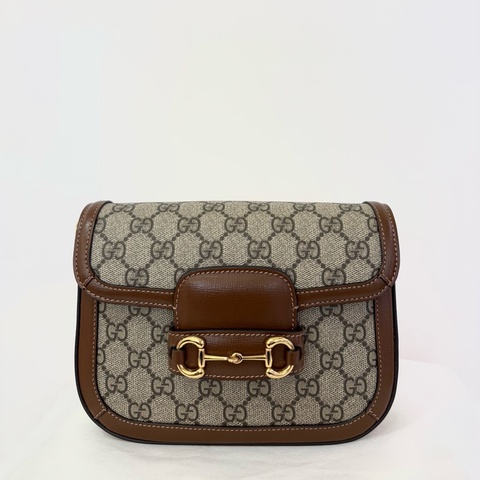 Gucci咖邊1955馬銜包