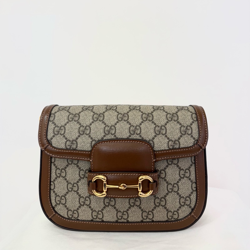 Gucci咖邊1955馬銜包-0