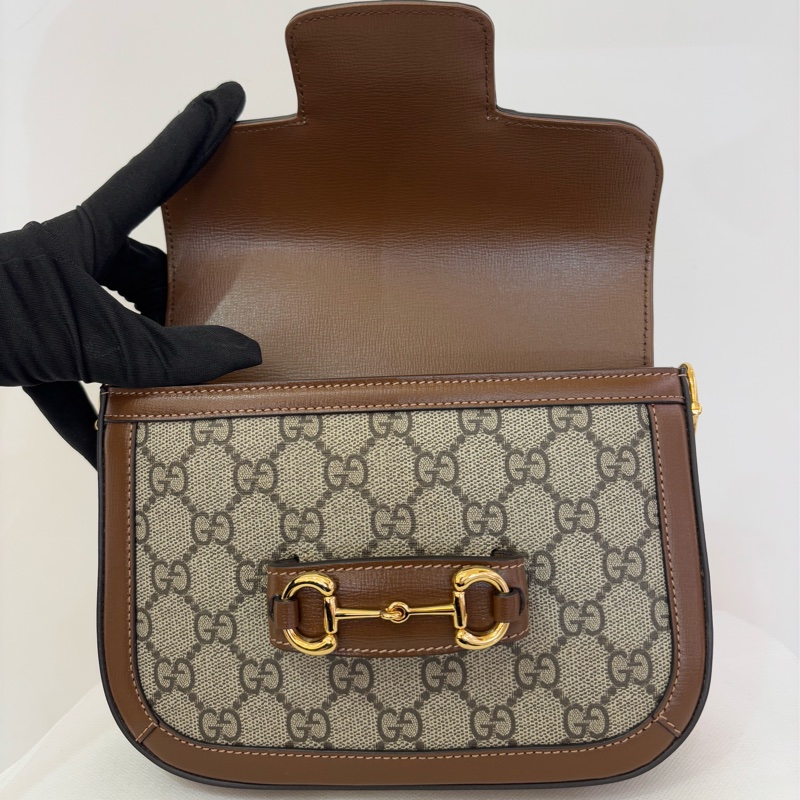 Gucci咖邊1955馬銜包-7