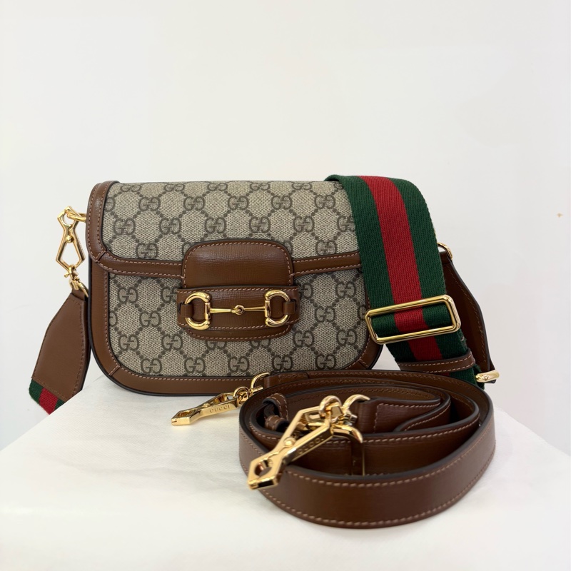 Gucci咖邊1955馬銜包-9