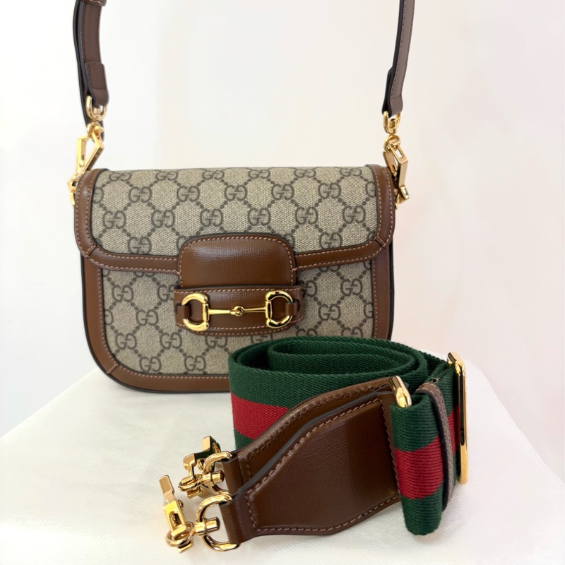 Gucci咖邊1955馬銜包-10