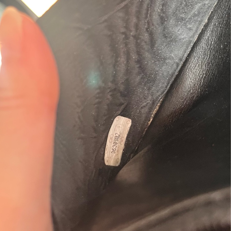 中古美品 Chanel 雙 C 荔枝紋斜背包-21