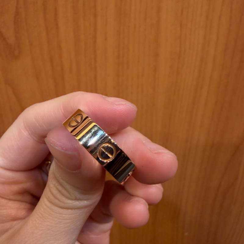 Cartier 750玫瑰金Love寬版戒指B40848-2