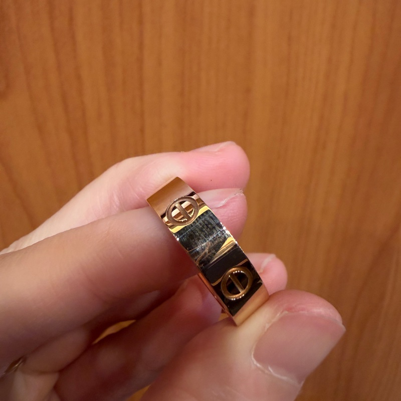 Cartier 750玫瑰金Love寬版戒指B40848-4