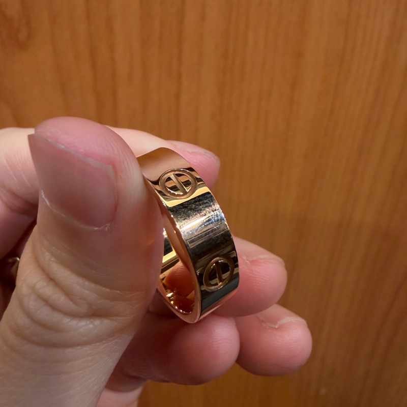 Cartier 750玫瑰金Love寬版戒指B40848-5