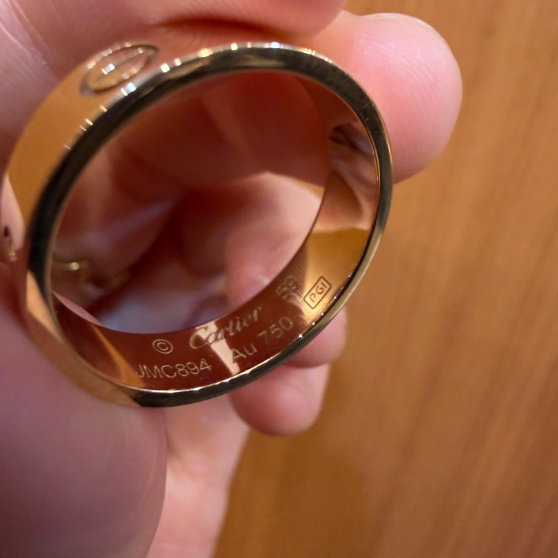 Cartier 750玫瑰金Love寬版戒指B40848-8