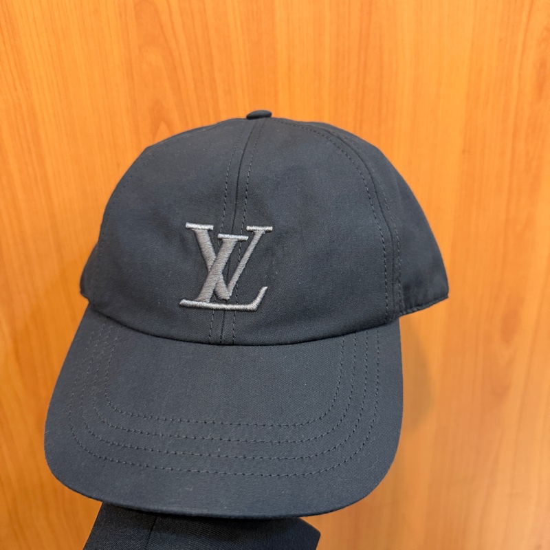 LV 黑色棉質Only LV棒球帽M7633M-0