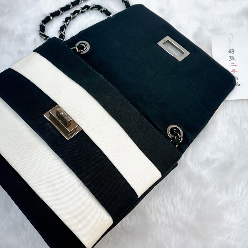 莉亞精品♡ Chanel 2.55熊貓鏈條包 二手美包-13