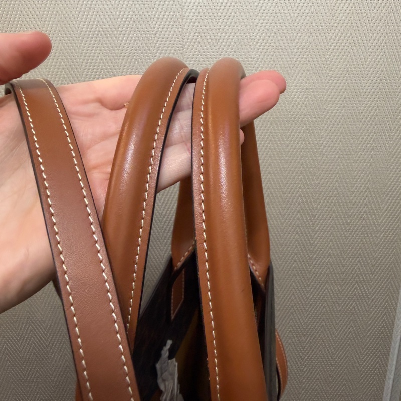 Celine PVC咖牛皮Cabas 小號琴譜包-4