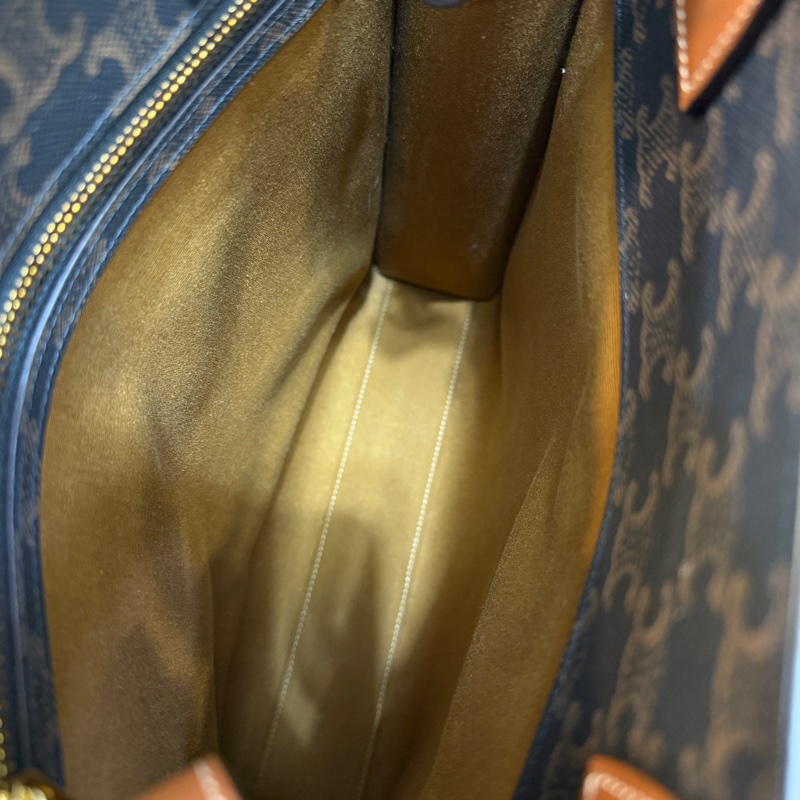 Celine PVC咖牛皮Cabas 小號琴譜包-10