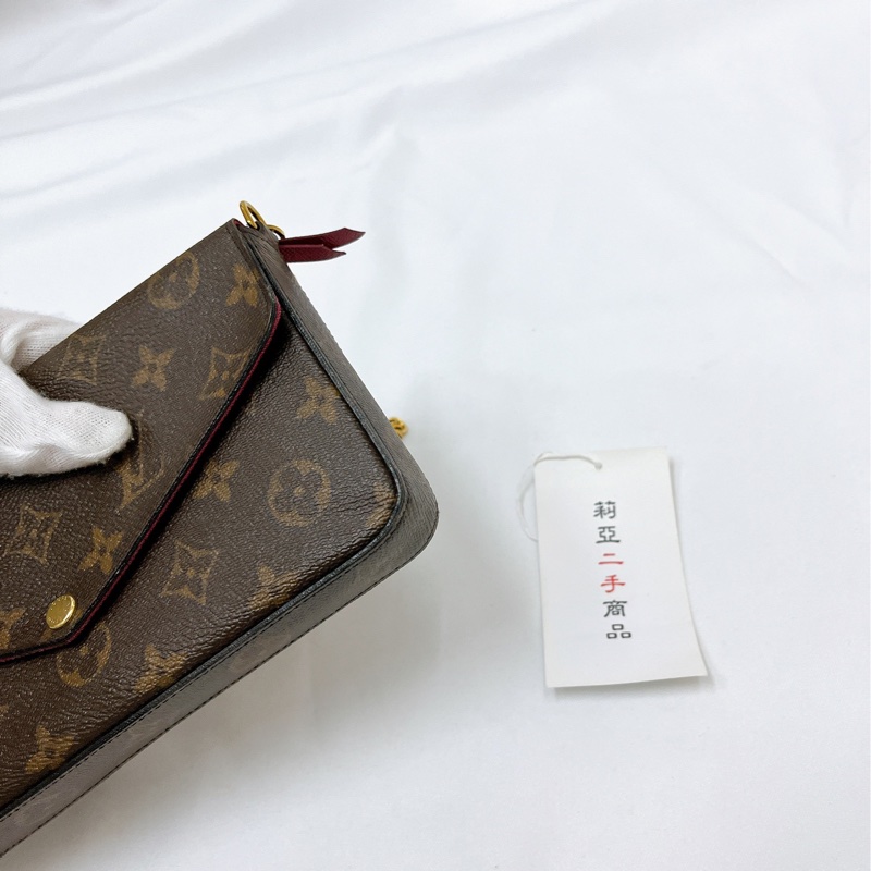 莉亞精品♡ LV 老花三合一鏈條包 二手美品-9
