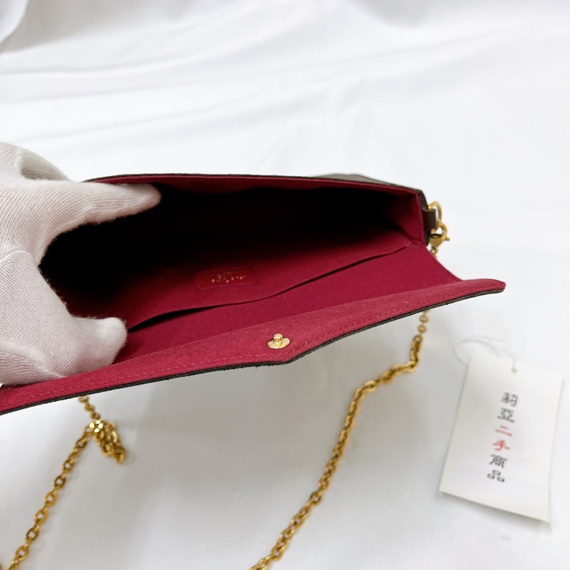 莉亞精品♡ LV 老花三合一鏈條包 二手美品-15
