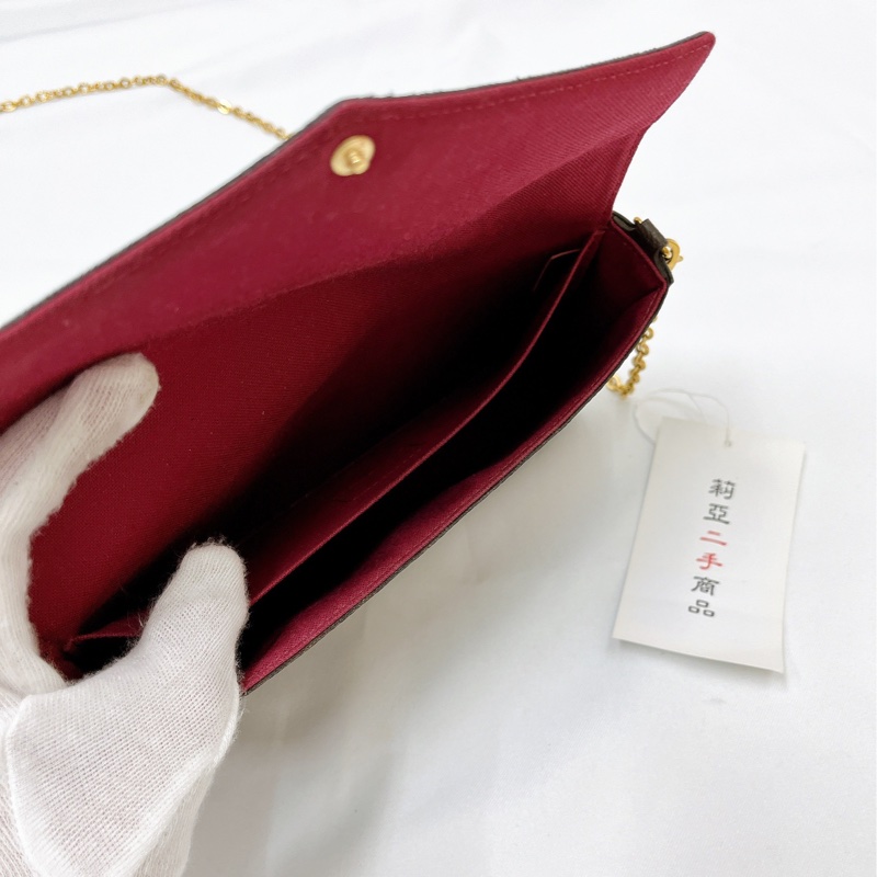 莉亞精品♡ LV 老花三合一鏈條包 二手美品-16