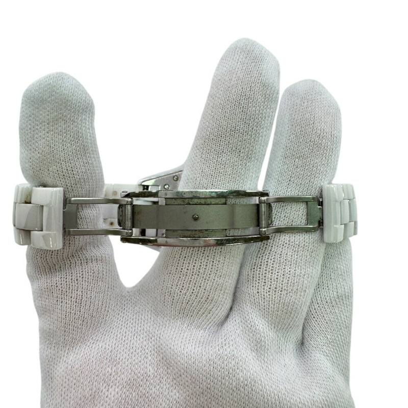 香奈兒 J12 H3826 限量版 2000 枚藍光腕錶 白色 女士-4