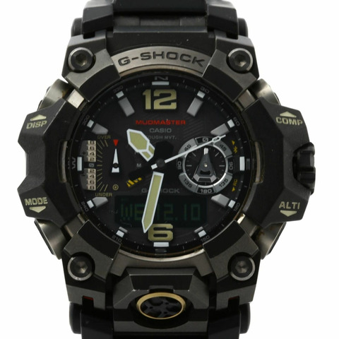 卡西歐 G-SHOCK Master of G Land Mudmaster GWGB1000 1AJF 男士腕錶，黑色樹脂錶殼，不鏽鋼錶帶