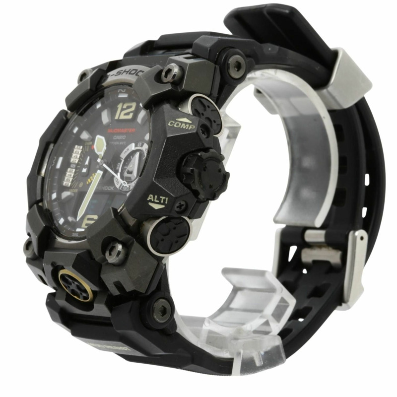 卡西歐 G-SHOCK Master of G Land Mudmaster GWGB1000 1AJF 男士腕錶,黑色樹脂錶殼,不鏽鋼錶帶-1
