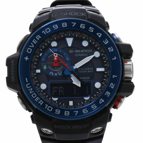 卡西歐 G-SHOCK Master of G 海王 GWN1000B1BJF 男士腕錶，黑色樹脂錶殼，不鏽鋼錶帶