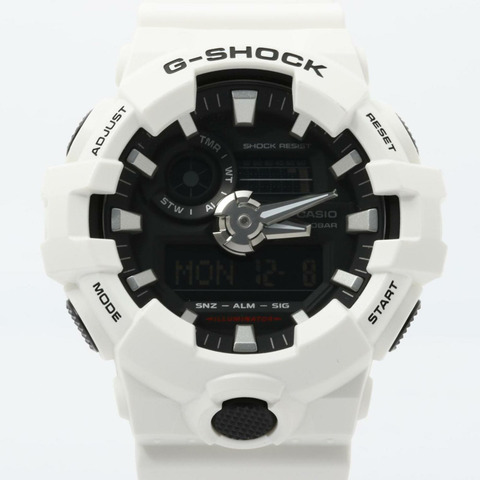 卡西歐 G-SHOCK GA700 系列 GA7007AJF 男士手錶，黑白樹脂錶帶