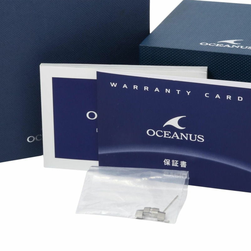 卡西歐 Oceanus Manta S400 系列腕錶 OCWS4001AJF 黑色銀色鈦金屬男士模擬腕錶-7