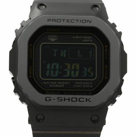 卡西歐 G-SHOCK 全金屬 5000 系列 GMWB5000MB1JF 黑色不鏽鋼男士數位手錶