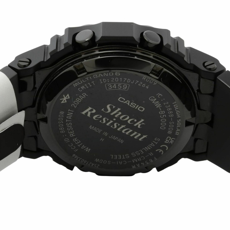 卡西歐 G-SHOCK 全金屬 5000 系列 GMWB5000MB1JF 黑色不鏽鋼男士數位手錶-3