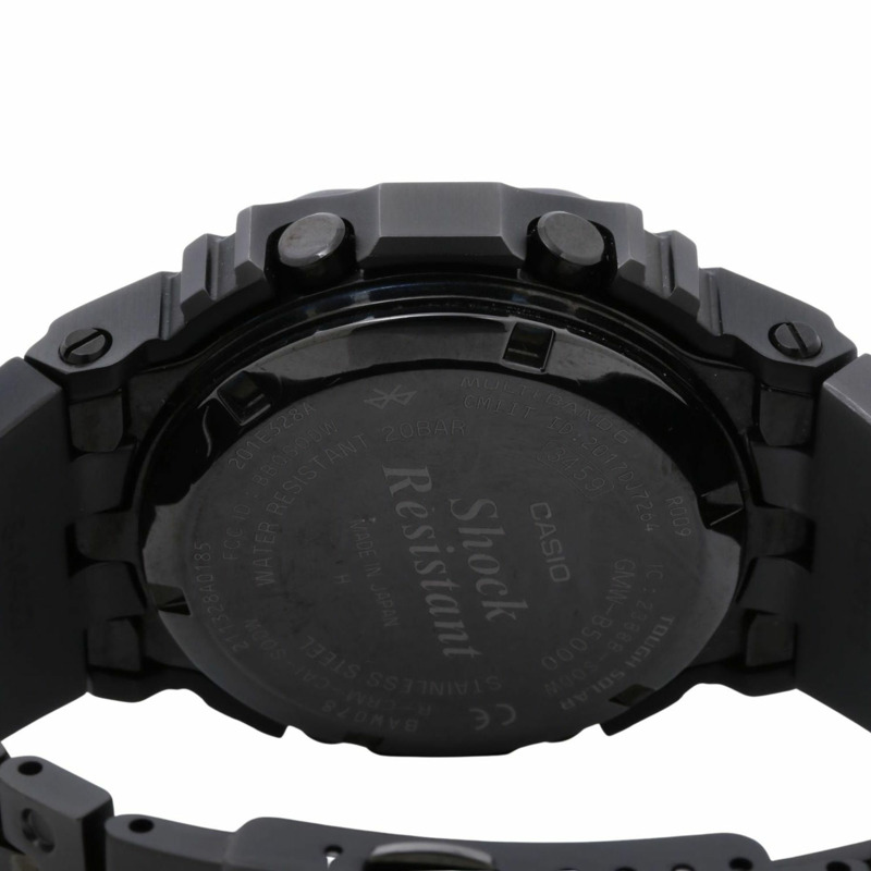 卡西歐 G-SHOCK 全金屬 5000 系列 GMWB5000MB1JF 黑色不鏽鋼男士數位手錶-3