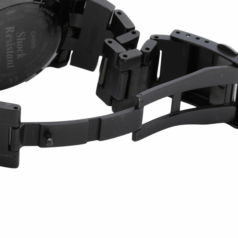 卡西歐 G-SHOCK 全金屬 5000 系列 GMWB5000MB1JF 黑色不鏽鋼男士數位手錶-5