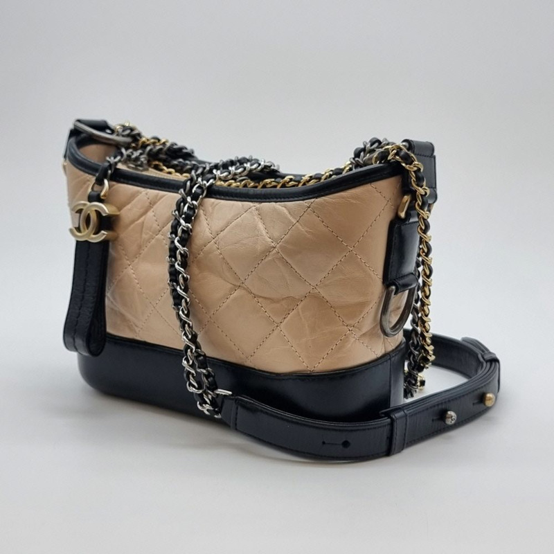 【包稅】CHANEL Gabrielle Hobo Bag 米色 CHB070128-1