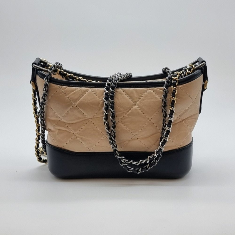 【包稅】CHANEL Gabrielle Hobo Bag 米色 CHB070128-3